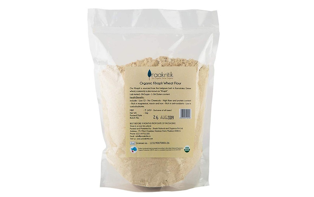 Praakritik Khapli Wheat Flour    Pack  1 kilogram